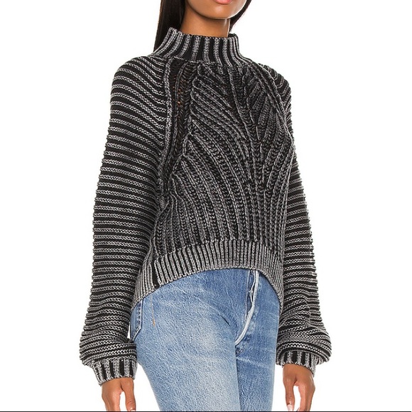 Free People Sweaters - Free people distressed black sweetheart sweater XS